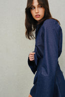 ENESA The Kendall Shirt denim styled on model